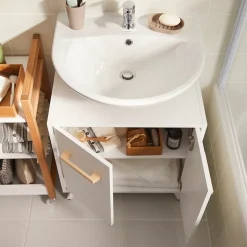 Meuble sous lavabo à poser GoodHome Ladoga L. 60 x H. 65 x P. 36 cm
