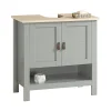 Meuble sous Lavabo avec 2 Portes et 1 Compartiment Ouvert, BZR69-HG, SoBuy
