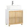 Meuble sous Lavabo de Salle de Bain à 2 Portes en Bambou, BZR125-W, SoBuy