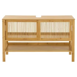 Meuble sous lavabo Hvaler bambou 60 x 100 x 45 cm en.casa