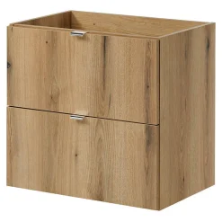Meuble sous lavabo NEWPORT avec 2 tiroirs 60 x 60 x 40 cm effet chêne noir en.casa