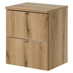 Meuble sous lavabo NEWPORT avec 2 tiroirs 50 x 60 x 40 cm effet chêne en.casa