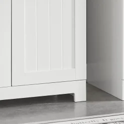 Meuble Sous Lavabo Salle de Bain à 2 étages 2 Portes, BZR18-W, SoBuy