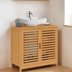 Meuble sous lavabo salle de bain bambou BEA