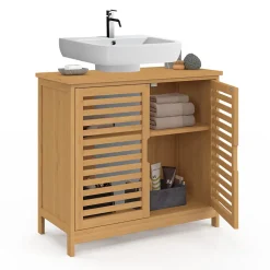 Meuble sous lavabo salle de bain bambou BEA