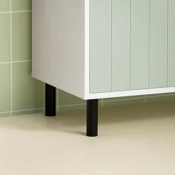 Meuble sous Lavabo Salle de Bain, Meuble sous Vasque avec 2 Portes, SoBuy, BZR139-GR