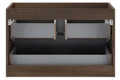 Meuble sous lavabo suspendu TERRA VILLA coloris noyer foncé 80 cm