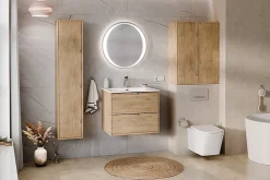Meuble sous lavabo suspendu TERRA CREMONA chêne cremona 60 cm