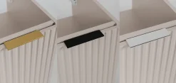 Meuble sous vasque à 2 portes FLOW CACHEMIRE 120 cm avec 2 x l'étagères - extensions et plan