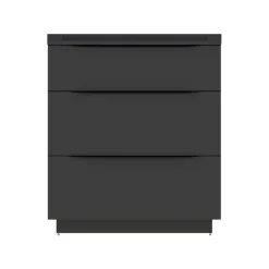 Meuble sous vasque à poser noir mat l.80 x H.88 x P.50 cm, Pamili