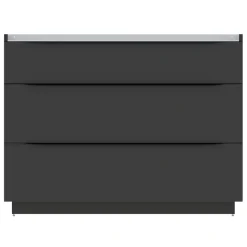 Meuble sous vasque à poser noir mat l.120 x H.88 x P.50 cm, Pamili