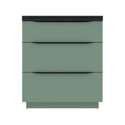 Meuble sous vasque à poser vert sauge mat l.80 x H.88 x P.50 cm, Pamili
