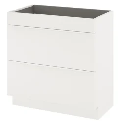 Meuble sous vasque à poser blanc mat l.80 x H.82 x P.45 cm, GoodHome Imandra