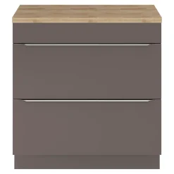 Meuble sous vasque à poser gris taupe l.80 x H.82 x P.45 cm, GoodHome Imandra