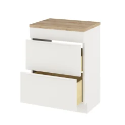 Meuble sous vasque à poser blanc mat l.60 x H.82 x P.45 cm, GoodHome Imandra