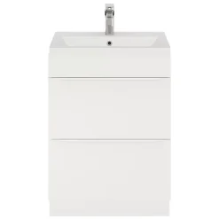 Meuble sous vasque à poser blanc mat l.60 x H.82 x P.45 cm, GoodHome Imandra