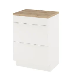 Meuble sous vasque à poser blanc mat l.60 x H.82 x P.45 cm, GoodHome Imandra