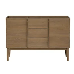 Meuble sous vasque à poser placage chêne H.82 x P.45 x l.120 cm Kabayan