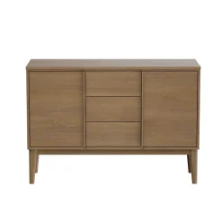 Meuble sous vasque à poser placage chêne H.82 x P.45 x l.120 cm Kabayan