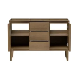 Meuble sous vasque à poser placage chêne H.82 x P.45 x l.120 cm Kabayan