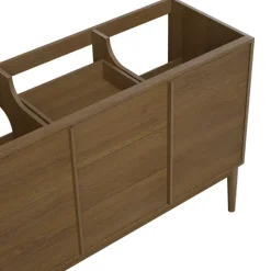 Meuble sous vasque à poser placage chêne H.82 x P.45 x l.120 cm Kabayan