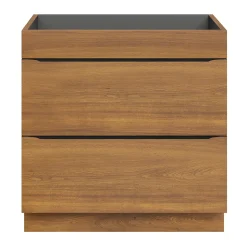 Meuble sous vasque à poser effet noyer l.80 x H.82 x P.45 cm, GoodHome Imandra