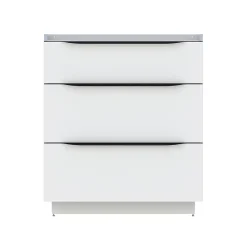 Meuble sous vasque à poser blanc brillant l.80 x H.88 x P.50 cm, Pamili
