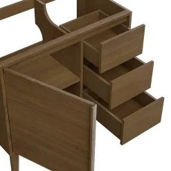 Meuble sous vasque à poser placage chêne H.82 x P.45 x l.80 cm Kabayan