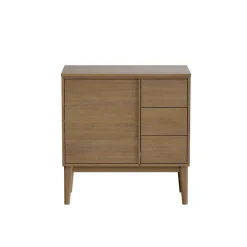 Meuble sous vasque à poser placage chêne H.82 x P.45 x l.80 cm Kabayan