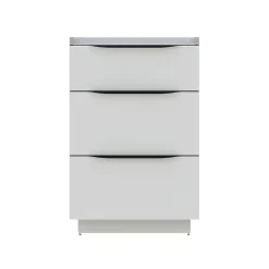 Meuble sous vasque à poser blanc mat l.60 x H.88 x P.50 cm, Pamili