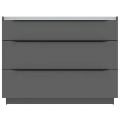 Meuble sous vasque à poser gris anthracite brillant l.120 x H.88 x P.50 cm, Pamili