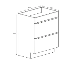 Meuble sous vasque à poser bleu nuit mat l.80 x H.82 x P.45 cm, GoodHome Imandra