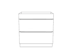 Meuble sous vasque à poser blanc brillant l.80 x H.82 x P.45 cm, GoodHome Imandra