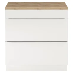 Meuble sous vasque à poser blanc brillant l.80 x H.82 x P.45 cm, GoodHome Imandra