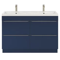 Meuble sous vasque à poser bleu nuit mat l.120 x H.82 x P.45 cm, GoodHome Imandra