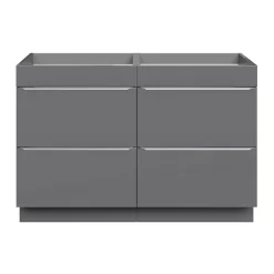 Meuble sous vasque à poser gris brillant l.120 x H.82 x P.45 cm, GoodHome Imandra