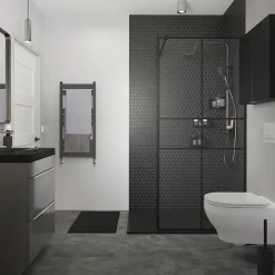 Meuble sous vasque à poser gris brillant l.60 x H.82 x P.45 cm, GoodHome Imandra