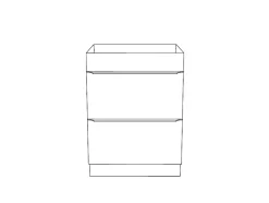 Meuble sous vasque à poser gris brillant l.60 x H.82 x P.45 cm, GoodHome Imandra