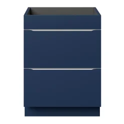 Meuble sous vasque à poser bleu nuit mat l.60 x H.82 x P.45 cm, GoodHome Imandra