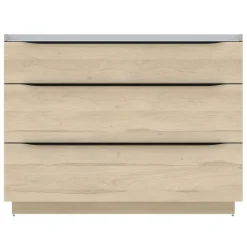 Meuble sous vasque à poser effet bois l.120 x H.88 x P.50 cm, Pamili