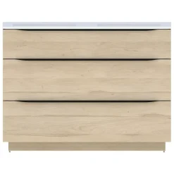 Meuble sous vasque à poser effet bois l.120 x H.88 x P.50 cm, Pamili