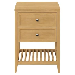 Meuble sous vasque à poser placage chêne l.60 x H.80,6 x P.45 cm, GoodHome Perma
