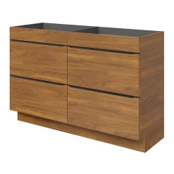 Meuble sous vasque à poser effet noyer l.120 x H.82 x P.45 cm, GoodHome Imandra