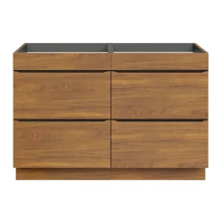 Meuble sous vasque à poser effet noyer l.120 x H.82 x P.45 cm, GoodHome Imandra