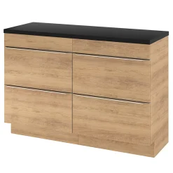 Meuble sous vasque à poser effet chêne l.120 x H.82 x P.45 cm, GoodHome Imandra