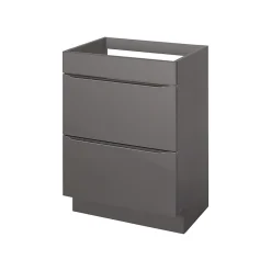 Meuble sous vasque à poser gris taupe brillant l.60 x H.82 x P.45 cm, GoodHome Imandra