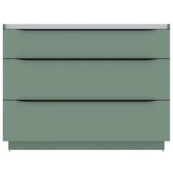 Meuble sous vasque à poser vert sauge mat l.120 x H.88 x P.50 cm, Pamili