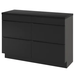 Meuble sous vasque à poser noir mat l.120 x H.82 x P.45 cm, GoodHome Imandra