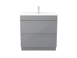 Meuble sous vasque à poser gris l.80 x H.82 x P.45 cm, GoodHome Imandra