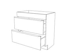 Meuble sous vasque à poser gris l.80 x H.82 x P.45 cm, GoodHome Imandra